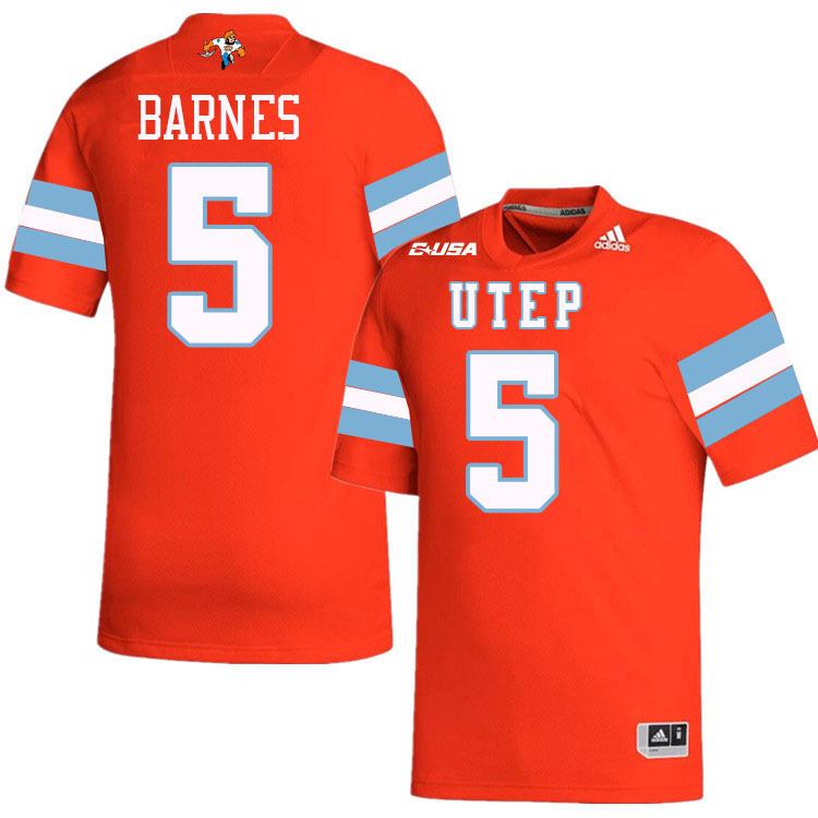 #5 Solo Barnes UTEP Jersey,UTEP Miners College Football Jersey,Uniforms-Throwback